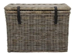 Set Van 2 Opbergkoffers Van Kubu Nefta - L80 X D45 X H55 Cm En L70 X D35 X H45 Cm - Natuurlijk Grijs