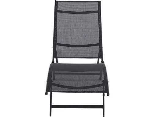 Set Van 2 Opstapelbare Ligstoelen Van Aluminium En Textileen - Zwart - Zensia