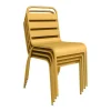 Set Van 2 Opstapelbare Tuinstoelen Van Metaal - Mosterdgeel - Mirmande Van Mylia