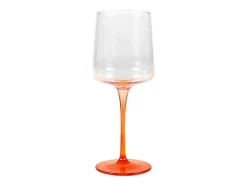 Set Van 6 Oranje Wijnglazen Op Voet 27 Cl - D. 9,5 X H.13Cm - Coraly