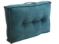 Set Van 2 Palletkussens Van Ribfluweel - L60 X D40 Cm - Blauw - Baila