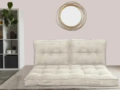 Set Van 2 Palletkussens Van Ribfluweel - L60 X D40 Cm - Beige - Baila
