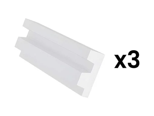 Set Van 3 Plinten Van Polystyreen L290 X H5 Cm Wit - Ardeo