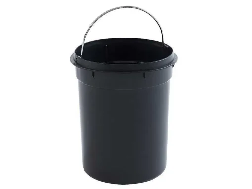 Set Van 2 Roestvrijstalen Pedaalemmers Pira - 30L En 3L - Zwart En Koper