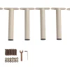 Set Van 6 Ronde Poten Voor Een Lattenbodem - Beige