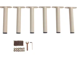 Set Van 6 Ronde Poten Voor Een Lattenbodem - Beige