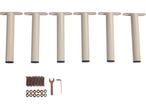 Set Van 6 Ronde Poten Voor Een Lattenbodem - Beige