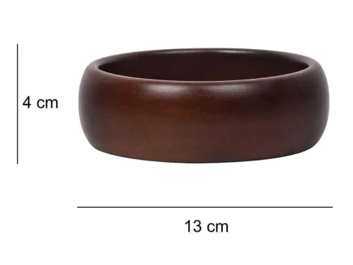 Set Van 4 Schaaltjes - D13 X H4 Cm - Mangohout - Naturel - Valisa