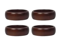 Set Van 4 Schaaltjes - D13 X H4 Cm - Mangohout - Naturel - Valisa