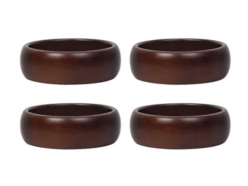 Set Van 4 Schaaltjes - D13 X H4 Cm - Mangohout - Naturel - Valisa