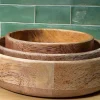 Set Van 3 Schaaltjes Van Mangohout - D17, 15 Et 12 Cm - Naturel - Valisa