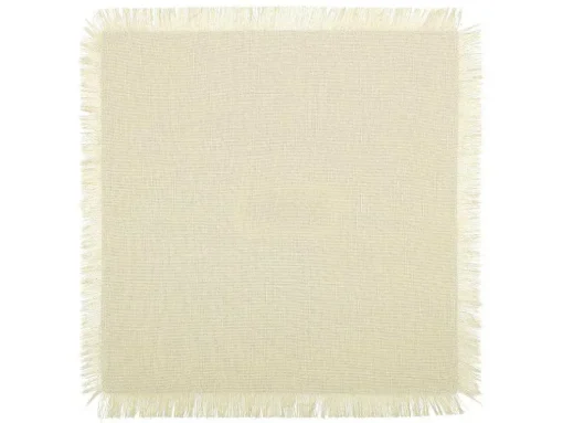 Set Van 4 Servetten Met Franje - Katoen - 45 X 45 Cm - Beige - Pola