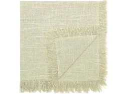 Set Van 4 Servetten Met Franje - Katoen - 45 X 45 Cm - Beige - Pola