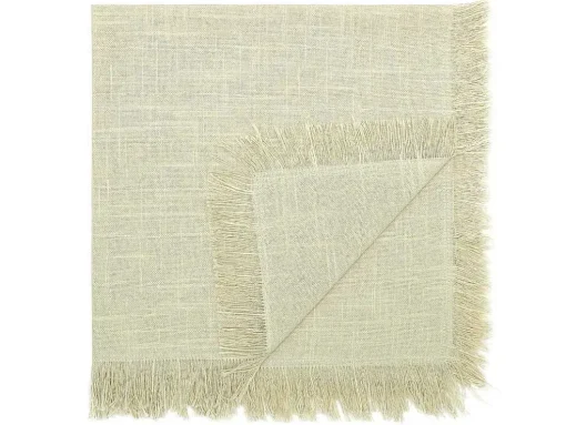 Set Van 4 Servetten Met Franje - Katoen - 45 X 45 Cm - Beige - Pola