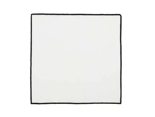 Set Van 4 Servetten Van Katoen En Linnen - 45 X 45 Cm - Gebroken Wit - Borina