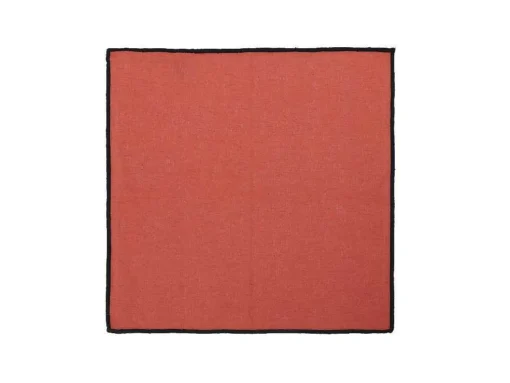 Set Van 4 Servetten Van Katoen En Linnen - 45 X 45 Cm - Terracotta - Borina