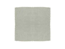 Set Van 4 Servetten Van Katoen - 45 X 45 Cm - Groen - Beige Rand - Loania
