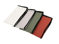Set Van 4 Servetten Van Katoen En Linnen - 45 X 45 Cm - Terracotta - Borina