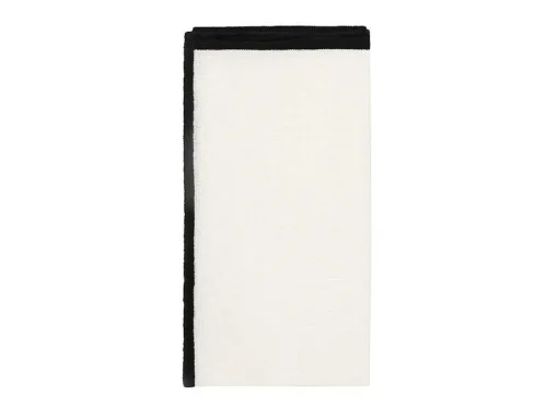 Set Van 4 Servetten Van Katoen En Linnen - 45 X 45 Cm - Gebroken Wit - Borina