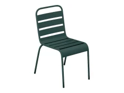 Set Van 2 Stapelbare Metalen Tuinstoelen - Dennengroen - Mirmande Van Mylia