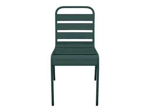 Set Van 2 Stapelbare Metalen Tuinstoelen - Dennengroen - Mirmande Van Mylia