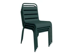 Set Van 2 Stapelbare Metalen Tuinstoelen - Dennengroen - Mirmande Van Mylia