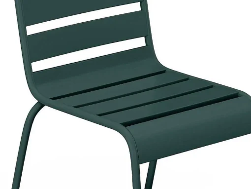 Set Van 2 Stapelbare Metalen Tuinstoelen - Dennengroen - Mirmande Van Mylia