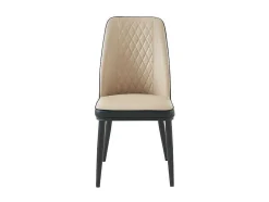 Set Van 2 Stoelen In Kunstleer En Metaal - Beige En Antraciet - Mildura