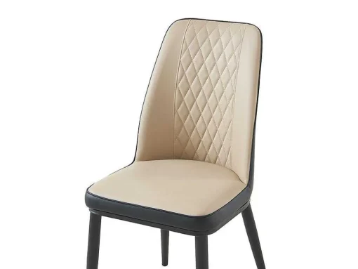 Set Van 2 Stoelen In Kunstleer En Metaal - Beige En Antraciet - Mildura