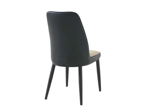 Set Van 2 Stoelen In Kunstleer En Metaal - Beige En Antraciet - Mildura