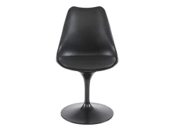 Set Van 2 Stoelen In Polypropeen, Kunstleer En Metaal - Zwart - Xafy