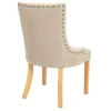 Set Van 2 Stoelen Jolia - Stof En Houten Poten - Beige