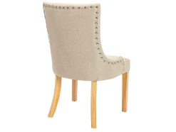 Set Van 2 Stoelen Jolia - Stof En Houten Poten - Beige