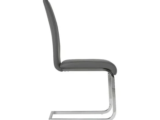 Set Van 4 Stoelen Lirica - Grijs Kunstleer