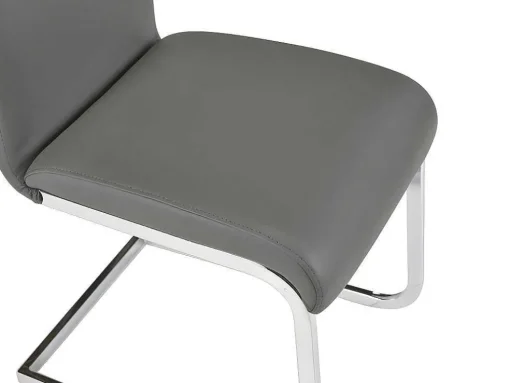 Set Van 4 Stoelen Lirica - Grijs Kunstleer