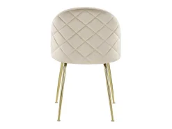 Set Van 2 Stoelen Melbourne - Fluweel En Goudkleurig Metaal - Beige