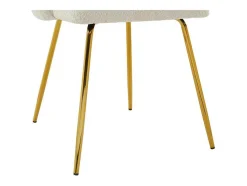 Set Van 2 Stoelen Van Bouclestof En Goudkleurig Metaal - Cremewit - Altinam Van Pascal Morabito
