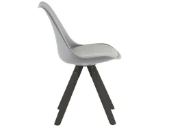 Set Van 6 Stoelen Van Polypropyleen En Beuken - Grijs En Donker Naturel - Serani