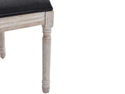 Set Van 2 Stoelen Van Stof En Heveahout - Zwart - Amboisette