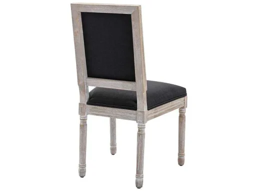 Set Van 2 Stoelen Van Stof En Heveahout - Zwart - Amboisette