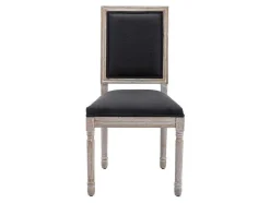Set Van 2 Stoelen Van Stof En Heveahout - Zwart - Amboisette