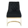 Set Van 2 Stoelen Van Velours En Goudkleurig Roestvrij Staal - Zwart - Porilaso Van Pascal Morabito