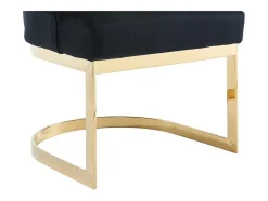 Set Van 6 Stoelen Van Velours En Goudkleurig Roestvrij Staal - Zwart - Porilaso Van Pascal Morabito