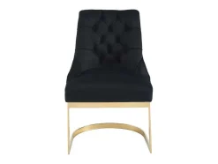 Set Van 6 Stoelen Van Velours En Goudkleurig Roestvrij Staal - Zwart - Porilaso Van Pascal Morabito