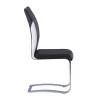 Set Van 4 Stoelen Winch - Zwart / Wit Kunstleer - Poten Van Chroom Metaal
