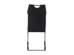 Set Van 4 Stoelen Winch - Zwart / Wit Kunstleer - Poten Van Chroom Metaal