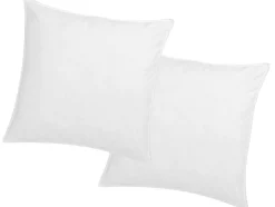 Set Van 2 Traagschuim Hoofdkussen 60 X 60 Cm - Perkaal Katoen - 91 Draden/Cm - 750 Gr - Wit - Auxence
