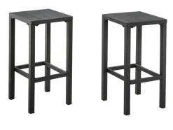 Set Van 2 Tuinbarkrukken Van Aluminium - Antraciet - Walpole Van Mylia