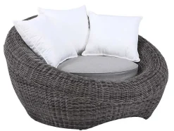 Set Van 2 Tuinfauteuils Van Gevlochten Hars - Grijs - Whiteheaven