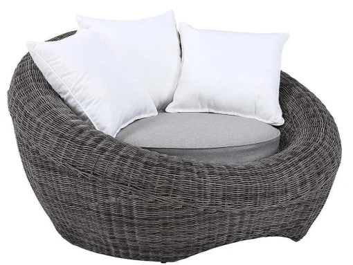 Set Van 2 Tuinfauteuils Van Gevlochten Hars - Grijs - Whiteheaven